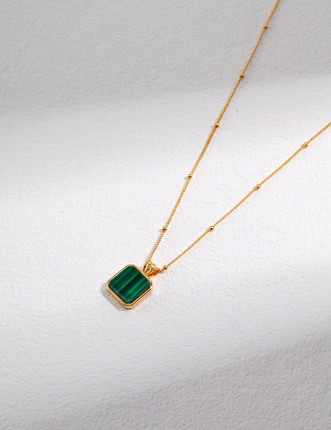 Onyx Malachite Pendant Necklace