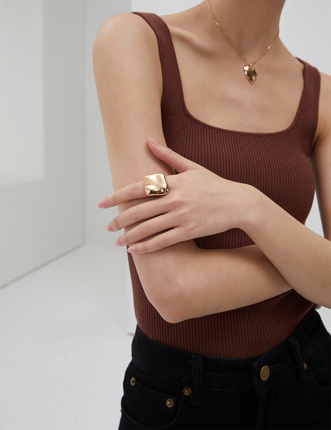 Sable Polished Statement Ring