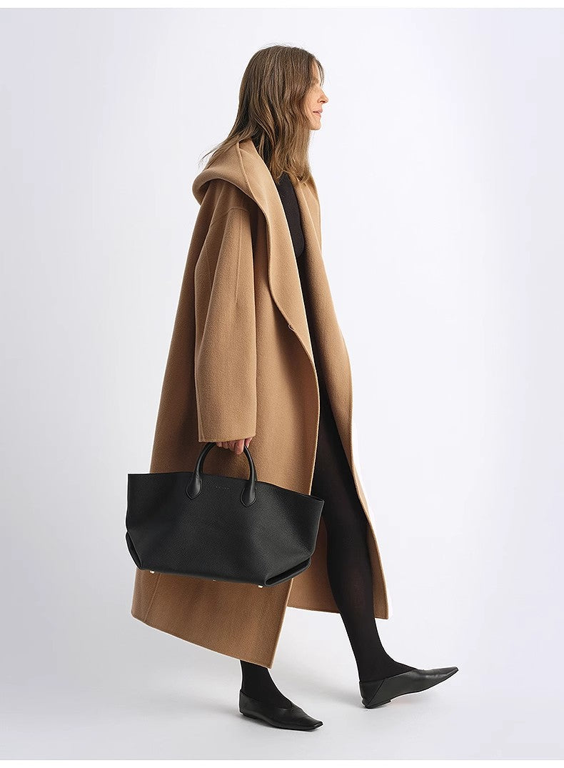 Sedona Hooded Wool Cape Coat