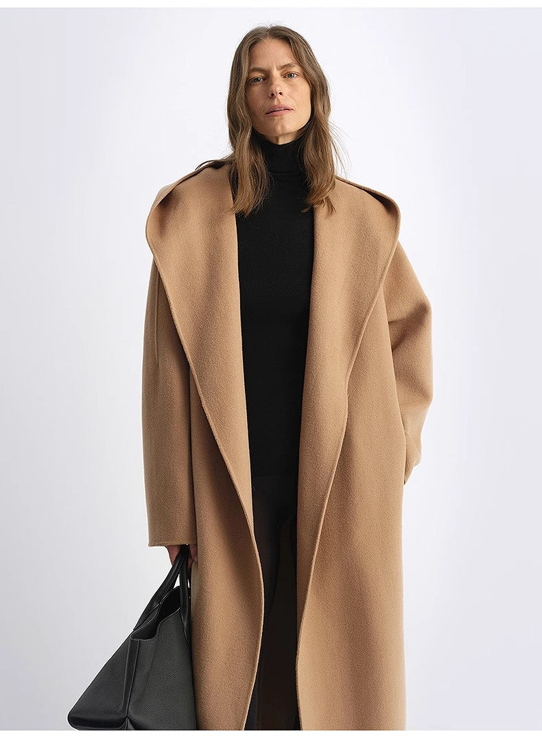 Sedona Hooded Wool Cape Coat