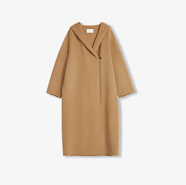 Sedona Hooded Wool Cape Coat