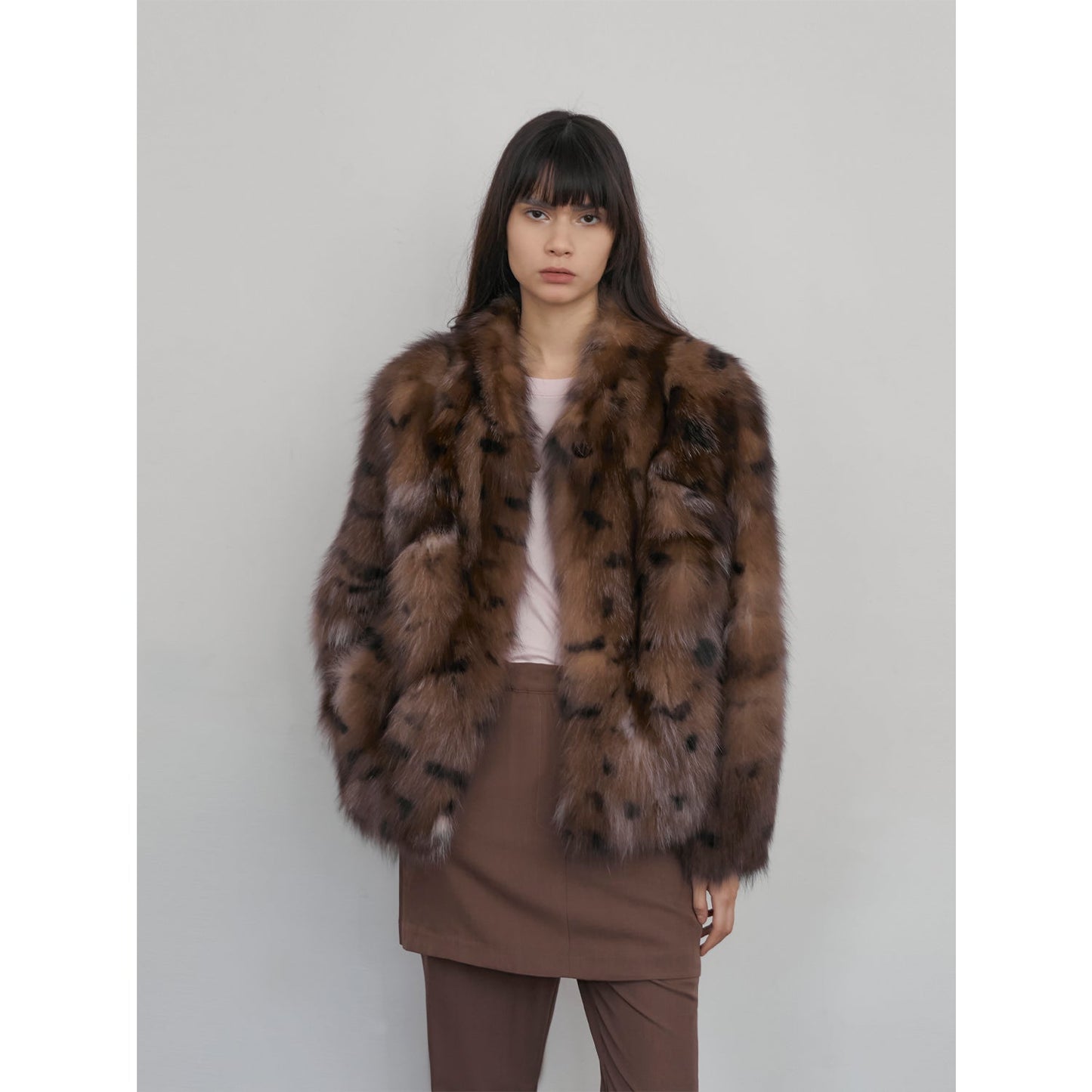 Ember Leopard Fur Jacket