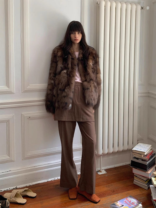 Ember Leopard Fur Jacket