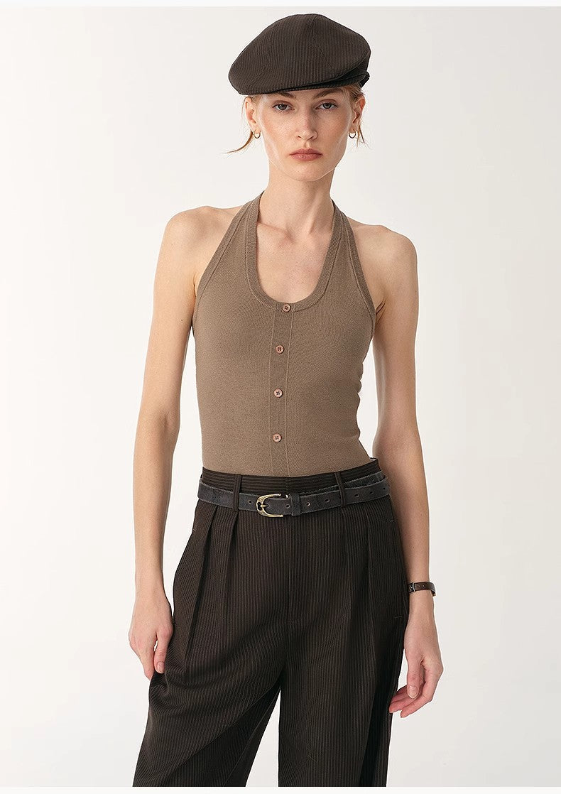 Tex Wool Halter Jumpsuit