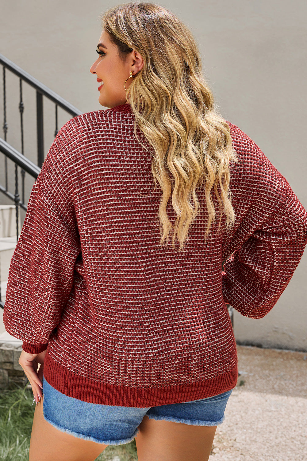 Avery Waffle-Knit Dolman Top