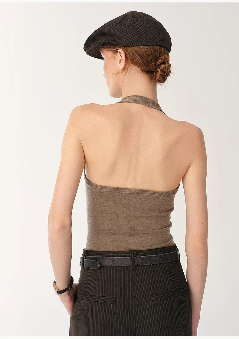 Tex Wool Halter Jumpsuit