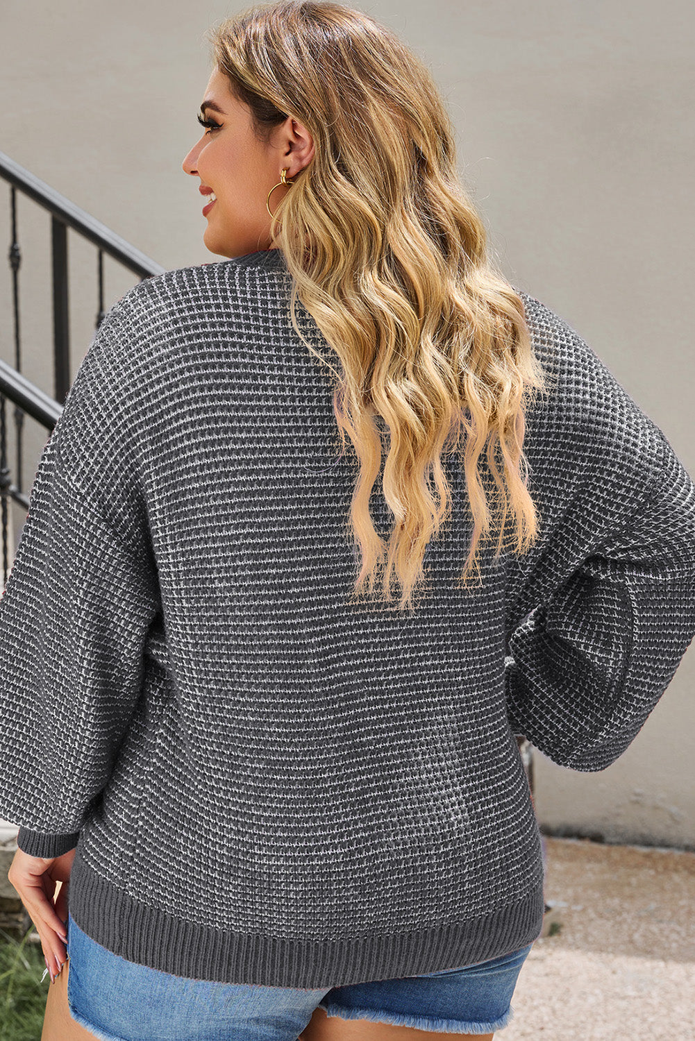 Avery Waffle-Knit Dolman Top