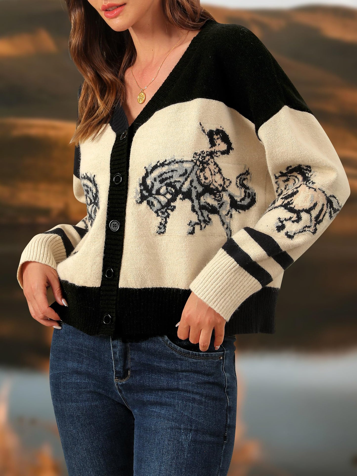 Ranchero Jacquard Cardigan