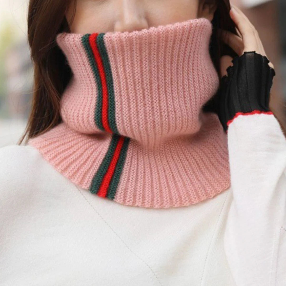 Knitted Turtleneck Collar