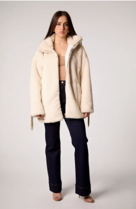Vanilla Nocturne Faux Fur Fringe Jacket