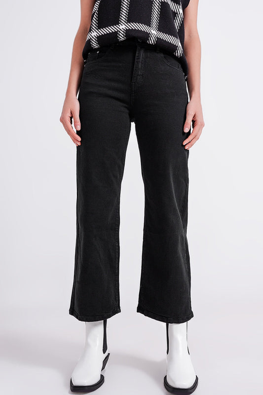 Westport Wide-Leg Jeans in Black