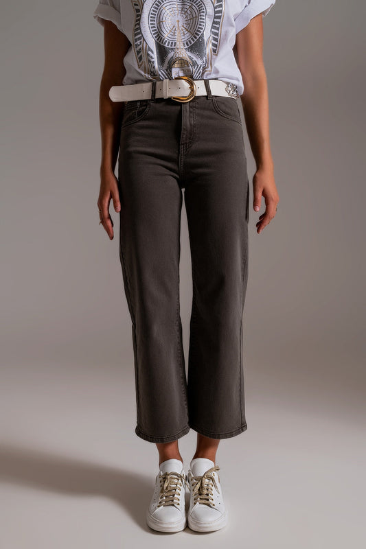 The Westport Wide-Leg Jean in Grey