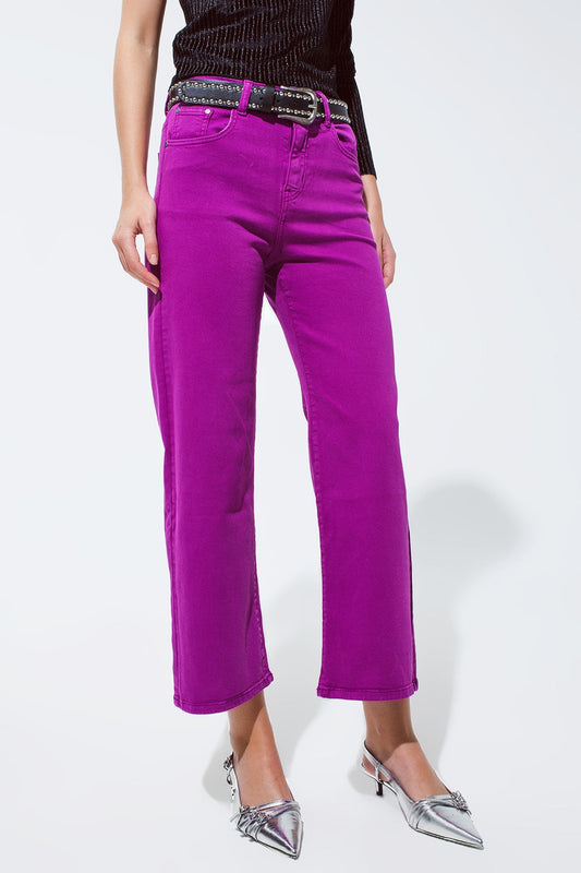 Westport Wide-Leg Jeans in Violet