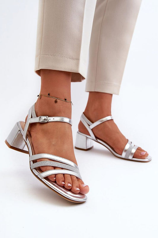 Liora Silver Kitten Heels