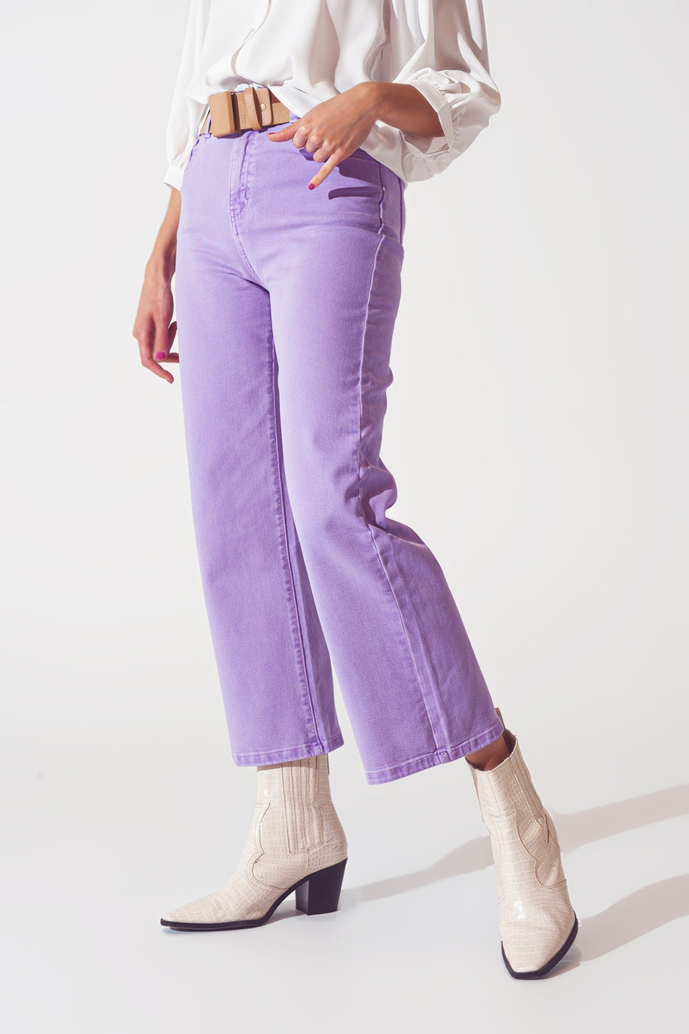 Westport Wide-Leg Jeans in Purple
