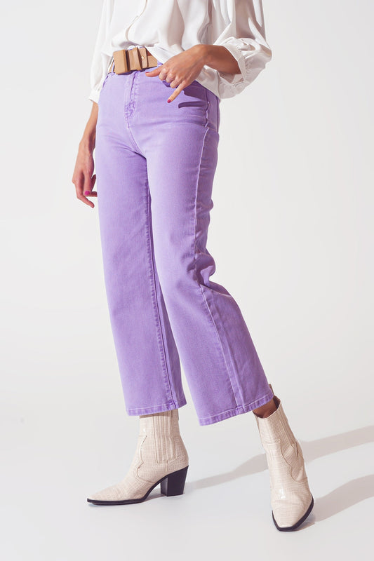 Westport Wide-Leg Jeans in Purple