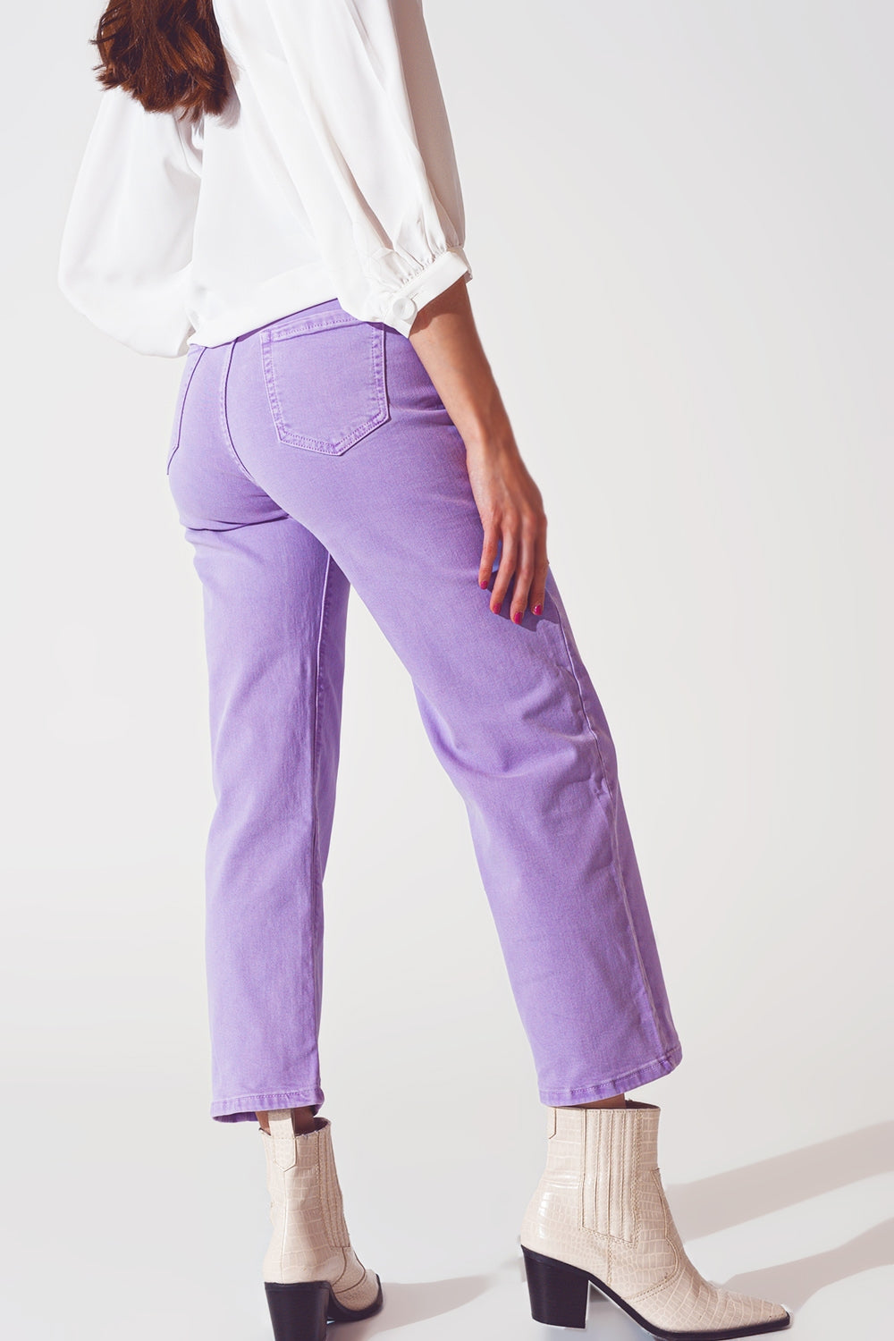 Westport Wide-Leg Jeans in Purple