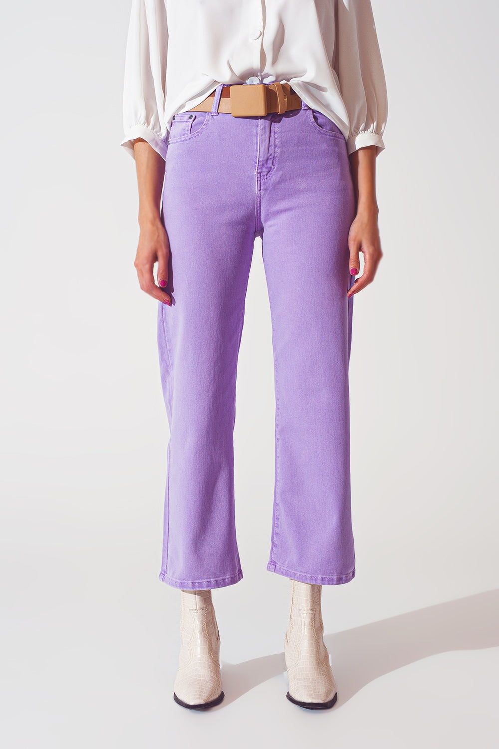 Westport Wide-Leg Jeans in Purple
